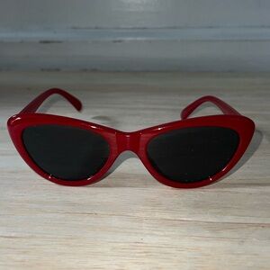 Red Cat-Eye Sunglasses